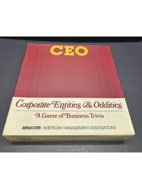 Vtg CEO Corporate Entities & Oddities Board Game 1984 Business Trivia New Sealed